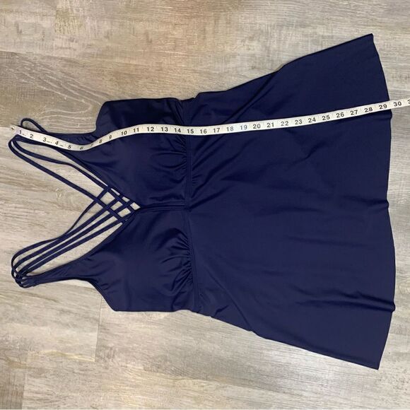 NWT Firpearl Plus Size Navy Bathing Suit for Women Flowy Tankini Top  sz… - Picture 9 of 13
